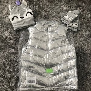 Crazy 8 girls silver metallic vest